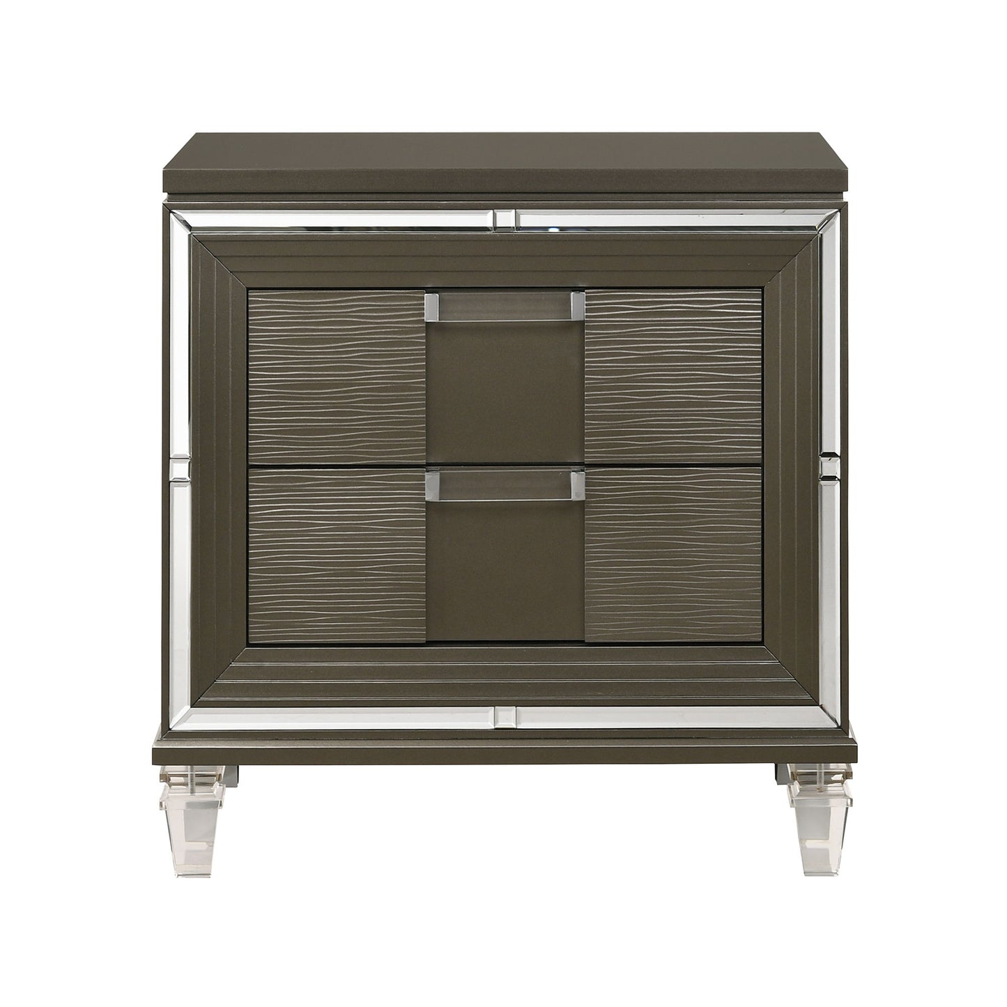 Twenty Nine - 2-Drawer Nightstand With USB - Dark Brown