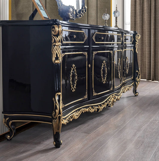 Betria - Console Cabinet - Gold & Black