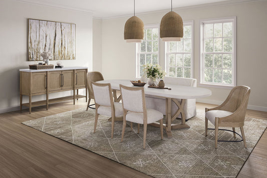 Citrus Heights - Pillar Trestle Table - Sand