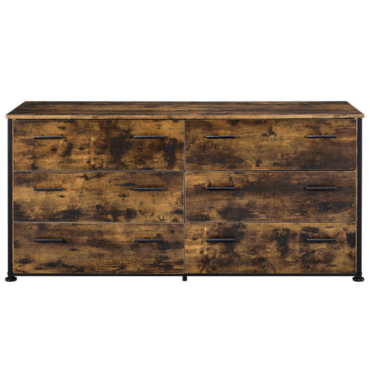 Juvanth - Dresser - Rustic Oak & Black
