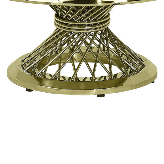 Fallon - Coffee Table With Engineered Stone Top - Engineered Stone Top & Gold