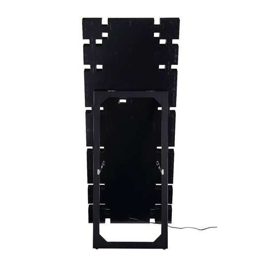 Noralie - Floor Mirror With Faux Diamonds - Mirrored