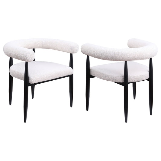 Dunmore - Boucle Upholstered Dining Arm Chair (Set of 2)