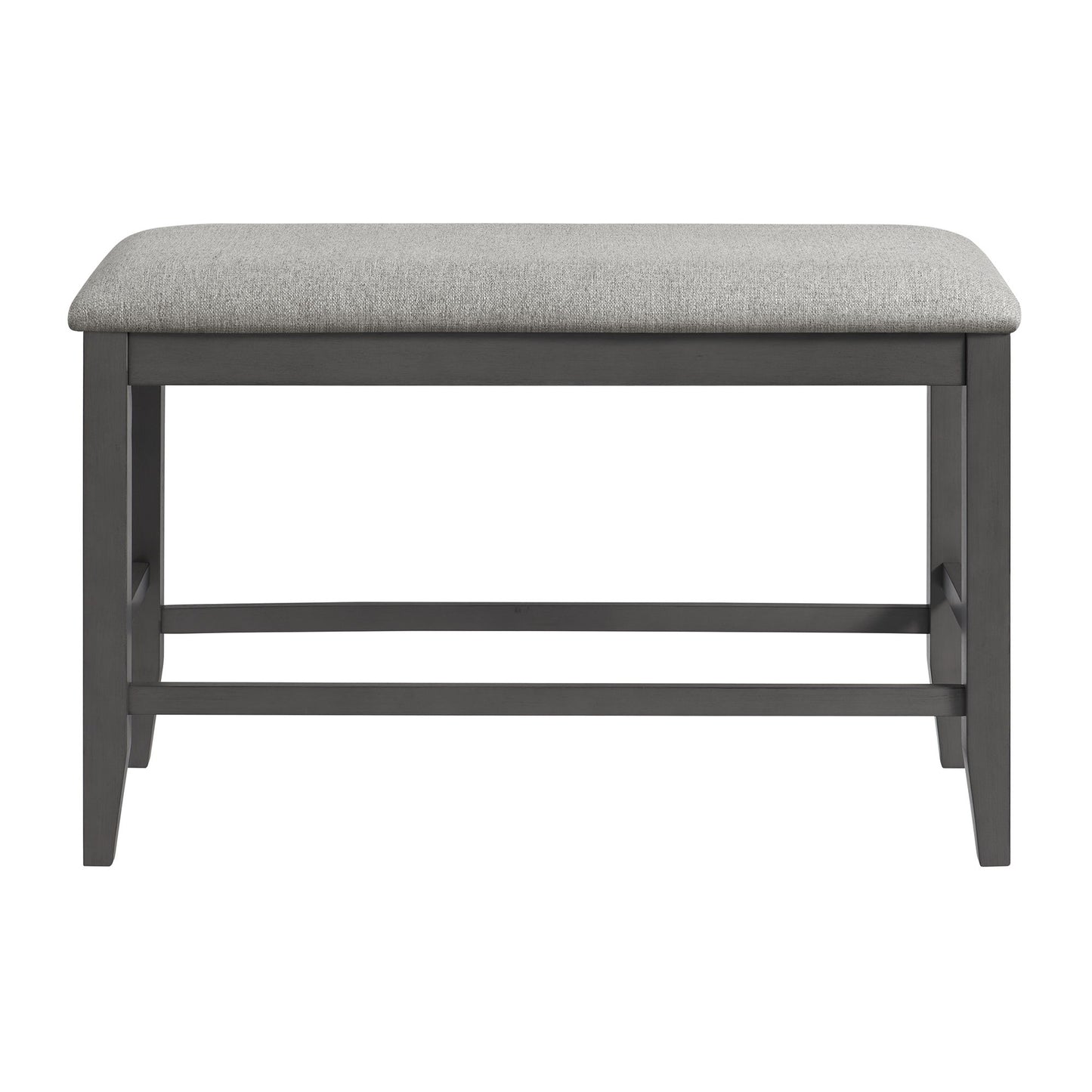 Seneca - Counter Bench Without Back And With Gray Fabric - Gray