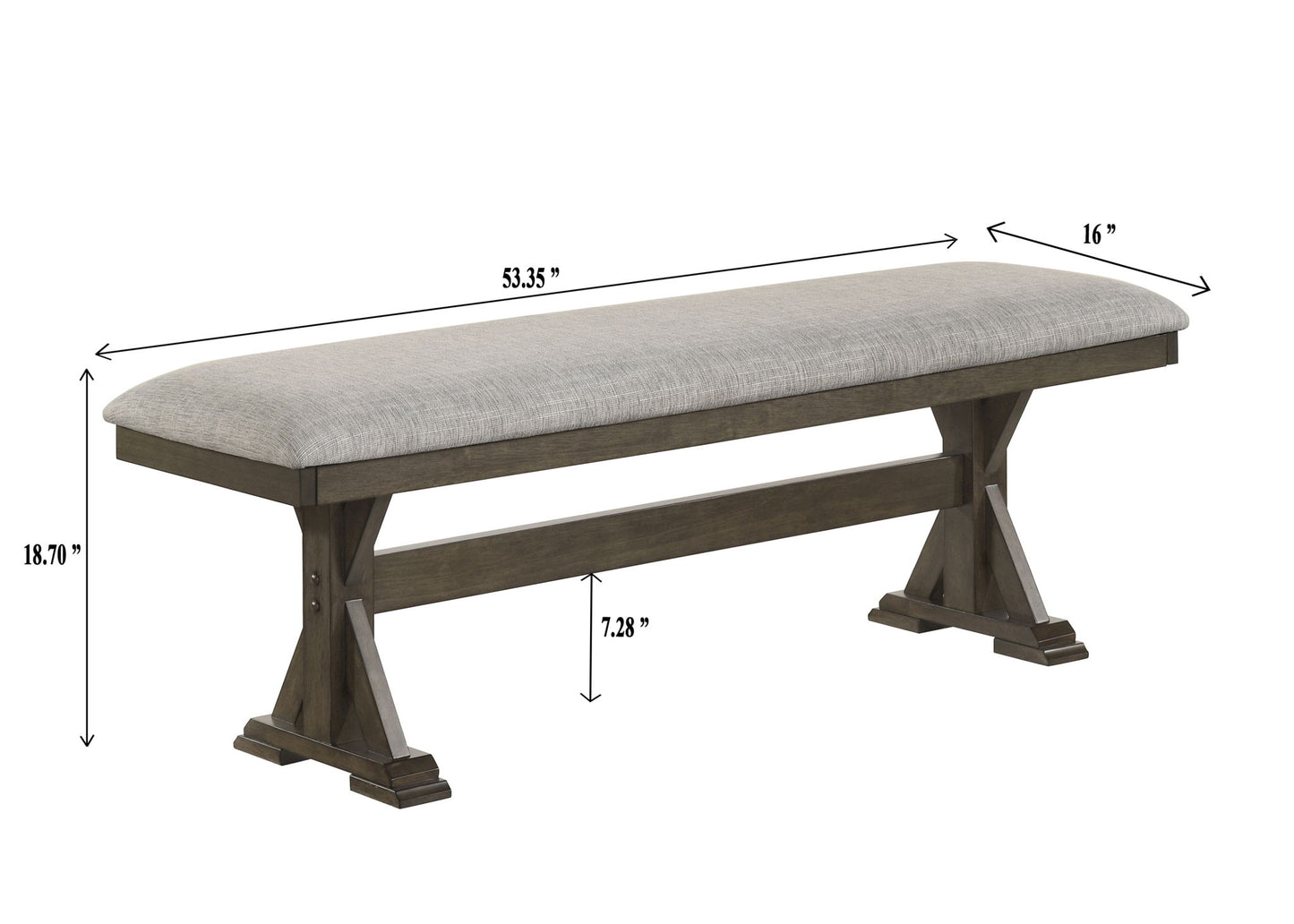 Lloyd - Bench - Brown / Gray