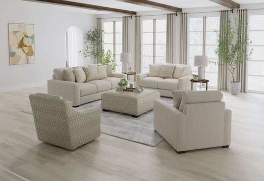 Hyde Park - Fabric Swivel Chair - Beige