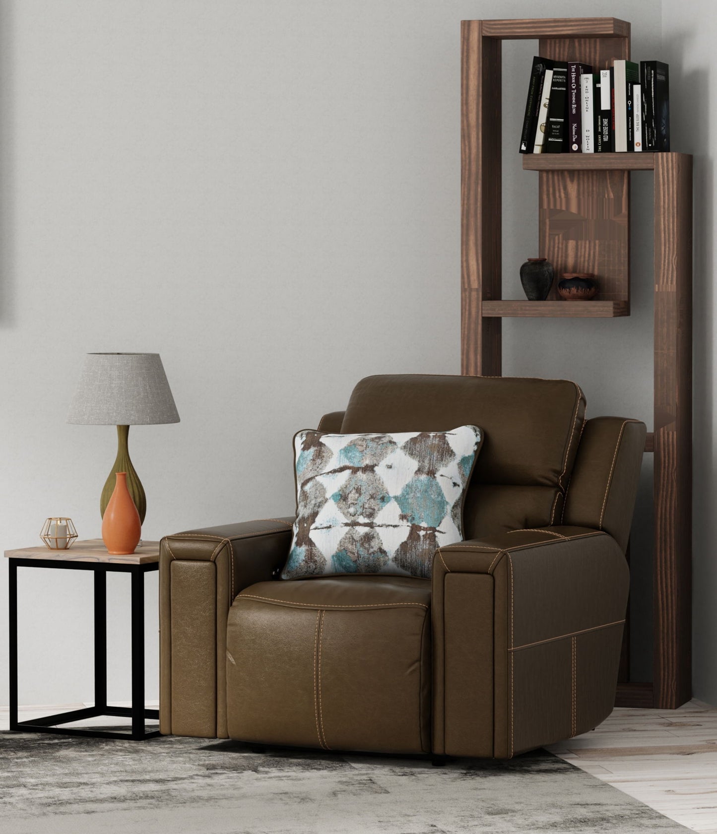 Arezzo - Power Headrest Power Lay Flat Recliner With Zero Gravity/Extended Ottoman - Chocolate