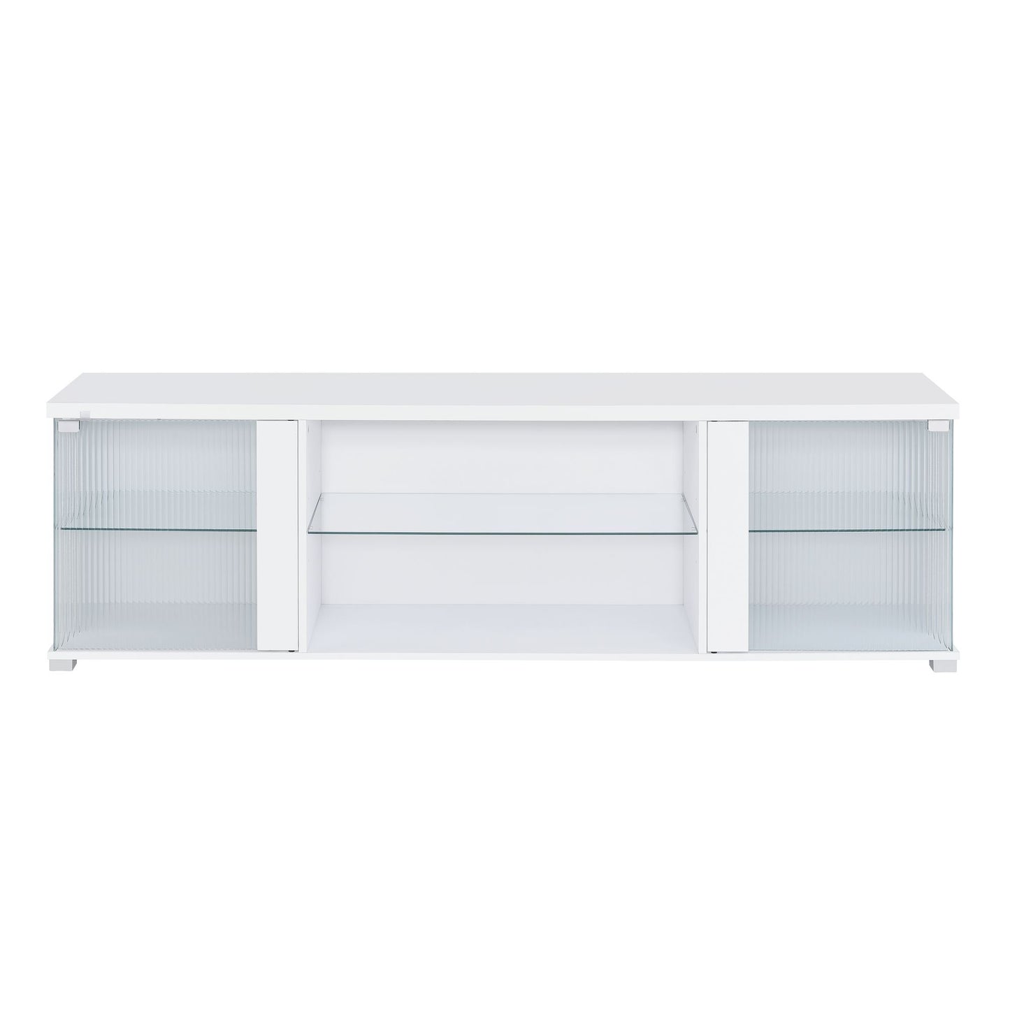 Chandra - 70" TV Stand With LED - Glossy White
