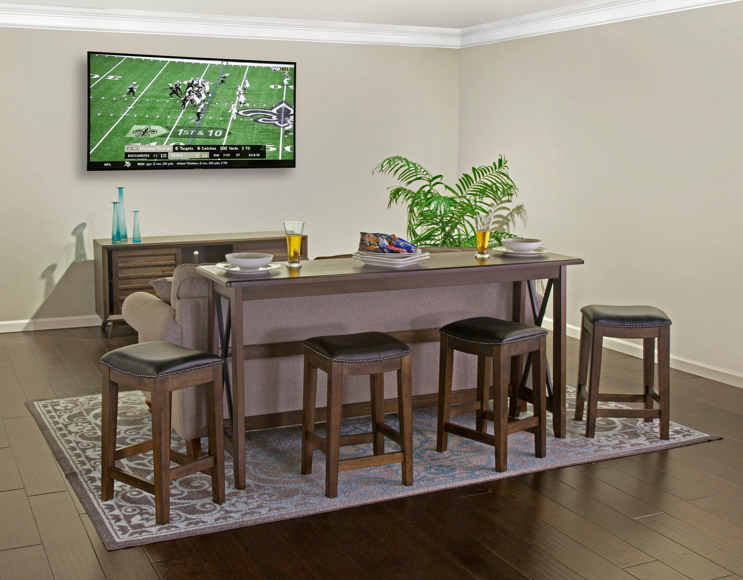 Carmina - Stool (Set of 2) - Dark Brown / Black