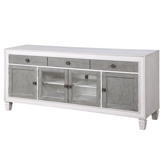 Katia - TV Stand - Rustic Gray & Weathered White