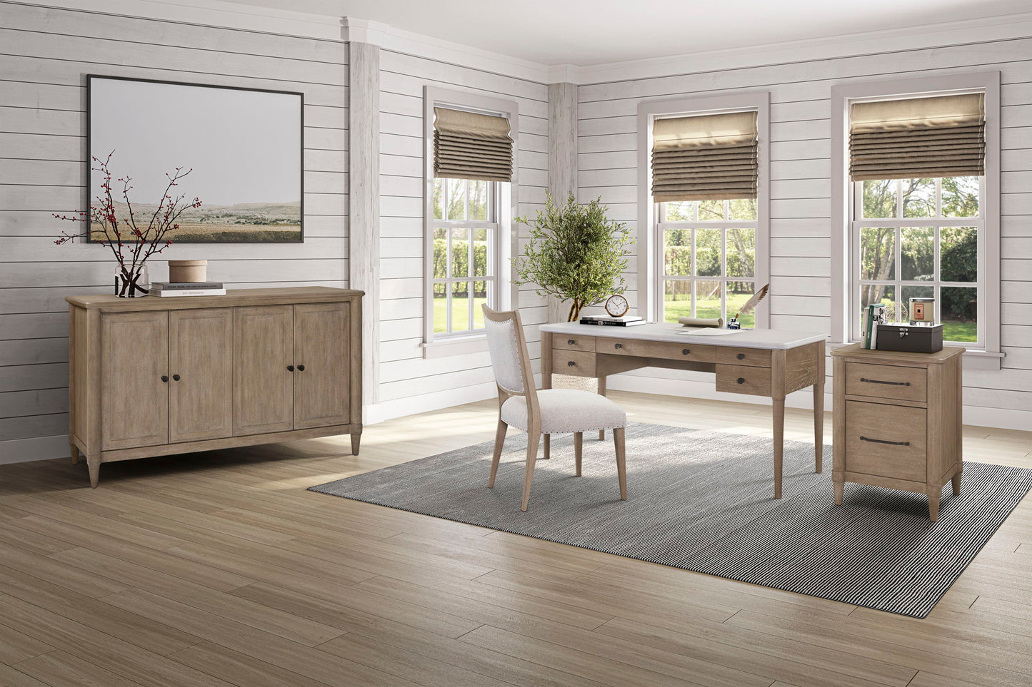 Citrus Heights - 5-Drawer Desk - Sand