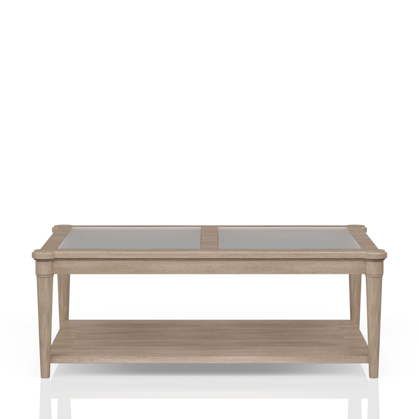 Citrus Heights - Frosted Glass Top Cocktail Table With Casters - Sand