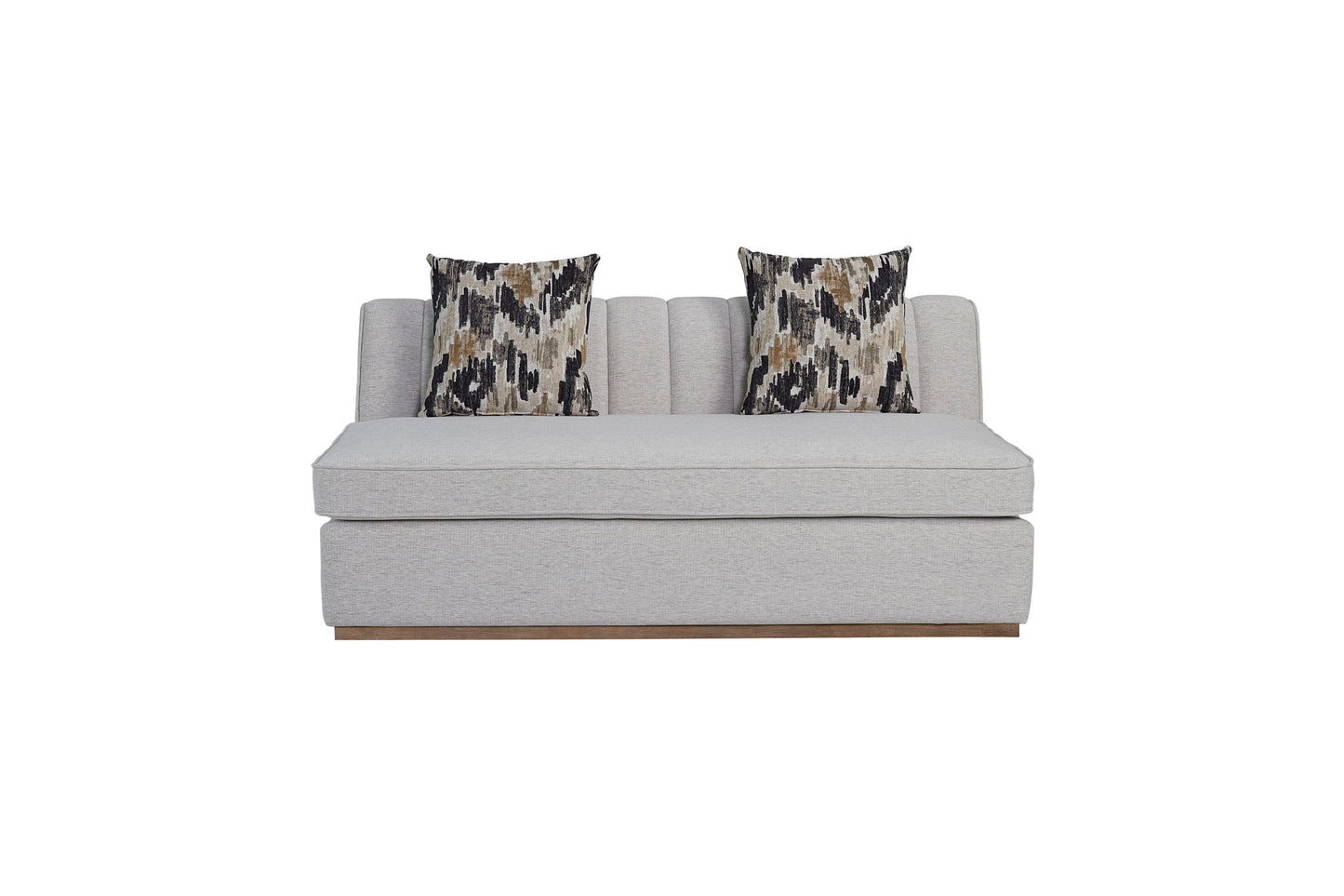 Elure - Channel Loveseat - Pearl Silver