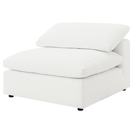 Raleigh - Boucle Upholstered Armless Chair - Ivory