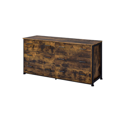 Juvanth - Dresser - Rustic Oak & Black Finish