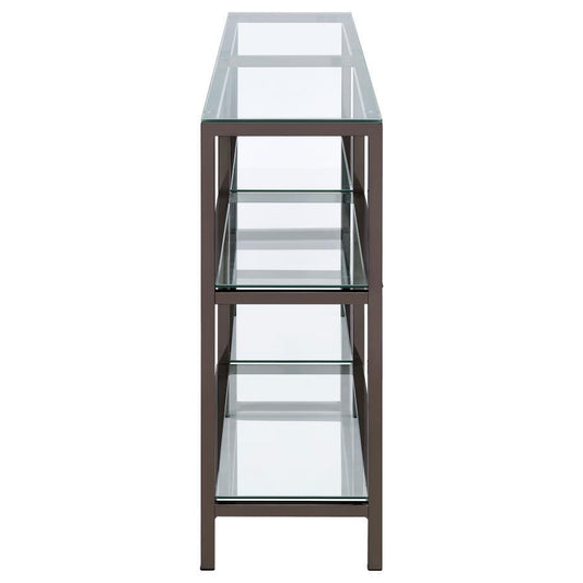 Kate - Console Bookcases - Black Nickel
