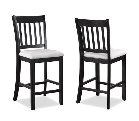 Salvador - 5 Piece Counter Height Set - Charcoal / White