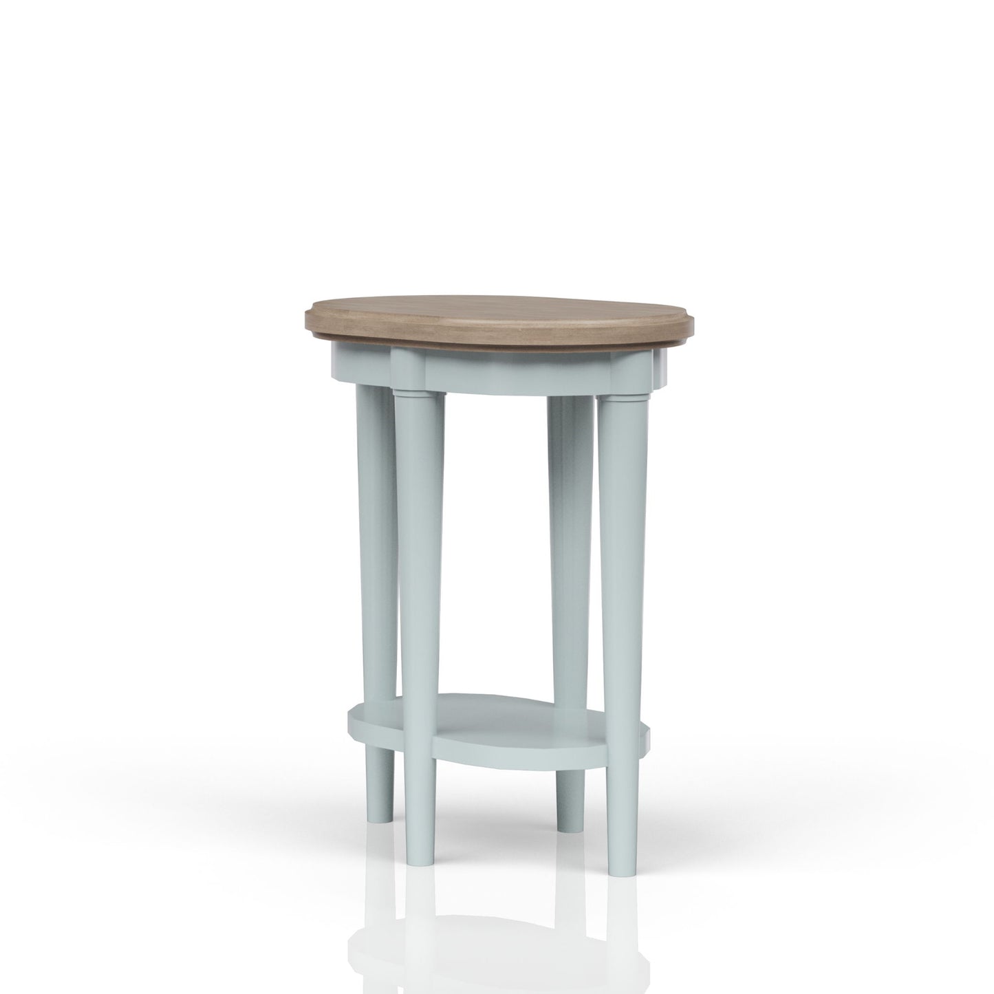 Citrus Heights - Chairside Table - Ocean / Light Brown