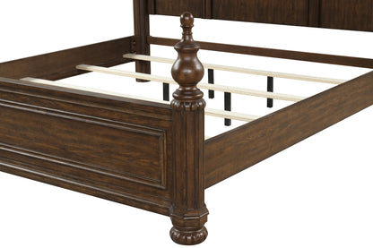 Tuscany - Queen Panel Bed - Warm Mahogany