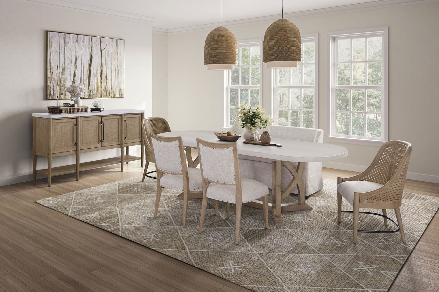 Citrus Heights - Pillar Trestle Table - Sand