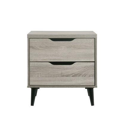 Ernesto - 2-Drawer Nightstand (3A Packing) - Gray