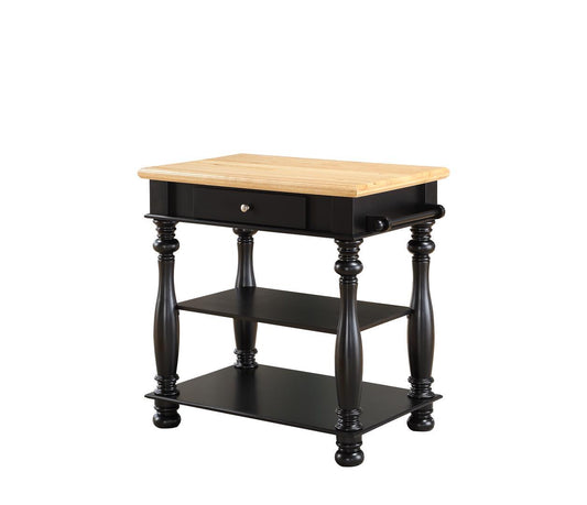 Avondale - Kitchen Island - Light Brown / Black