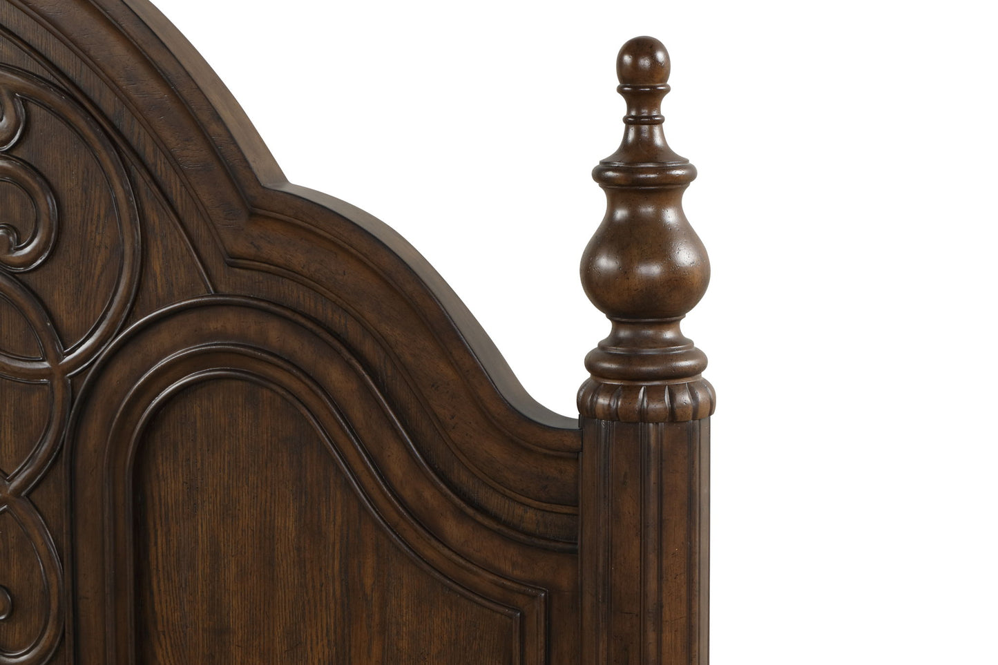 Tuscany - Queen Panel Bed - Warm Mahogany