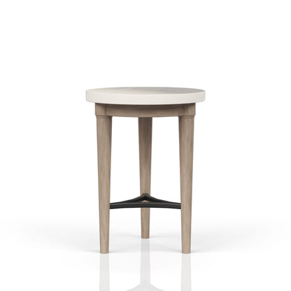 Citrus Heights - Chairside Table With Cement Top - Sand