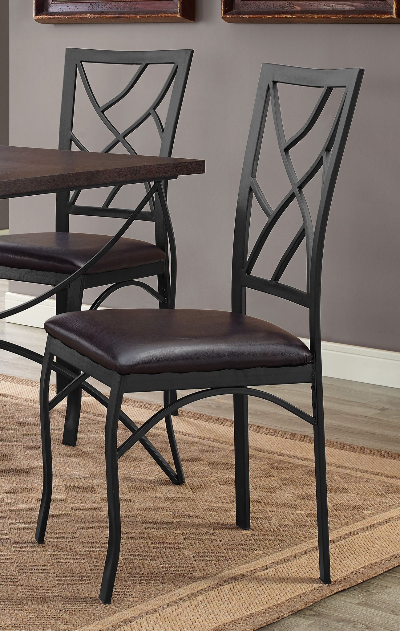 Sanford - 5 Piece Dining Table Set - Royal Mahogany