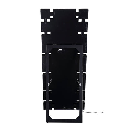 Noralie - Floor Mirror With Faux Diamonds - Mirrored