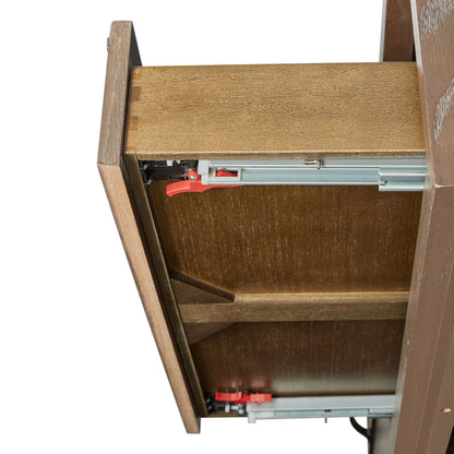 Trilogy - Glass Top Cocktail Table - Cocoa