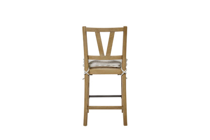 Tarrington - Counter Height Slat Back Stool (Set of 2) - Almond