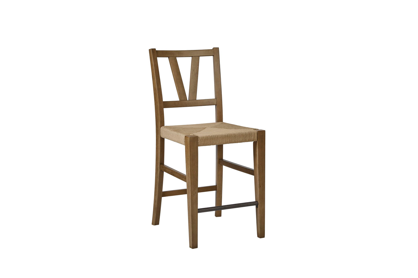 Tarrington - Counter Height Slat Back Stool (Set of 2) - Almond