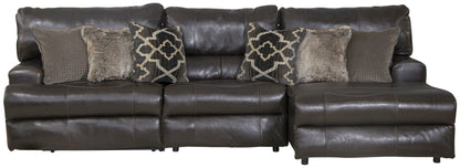 Como - Italian Leather Match Reclining Sectional