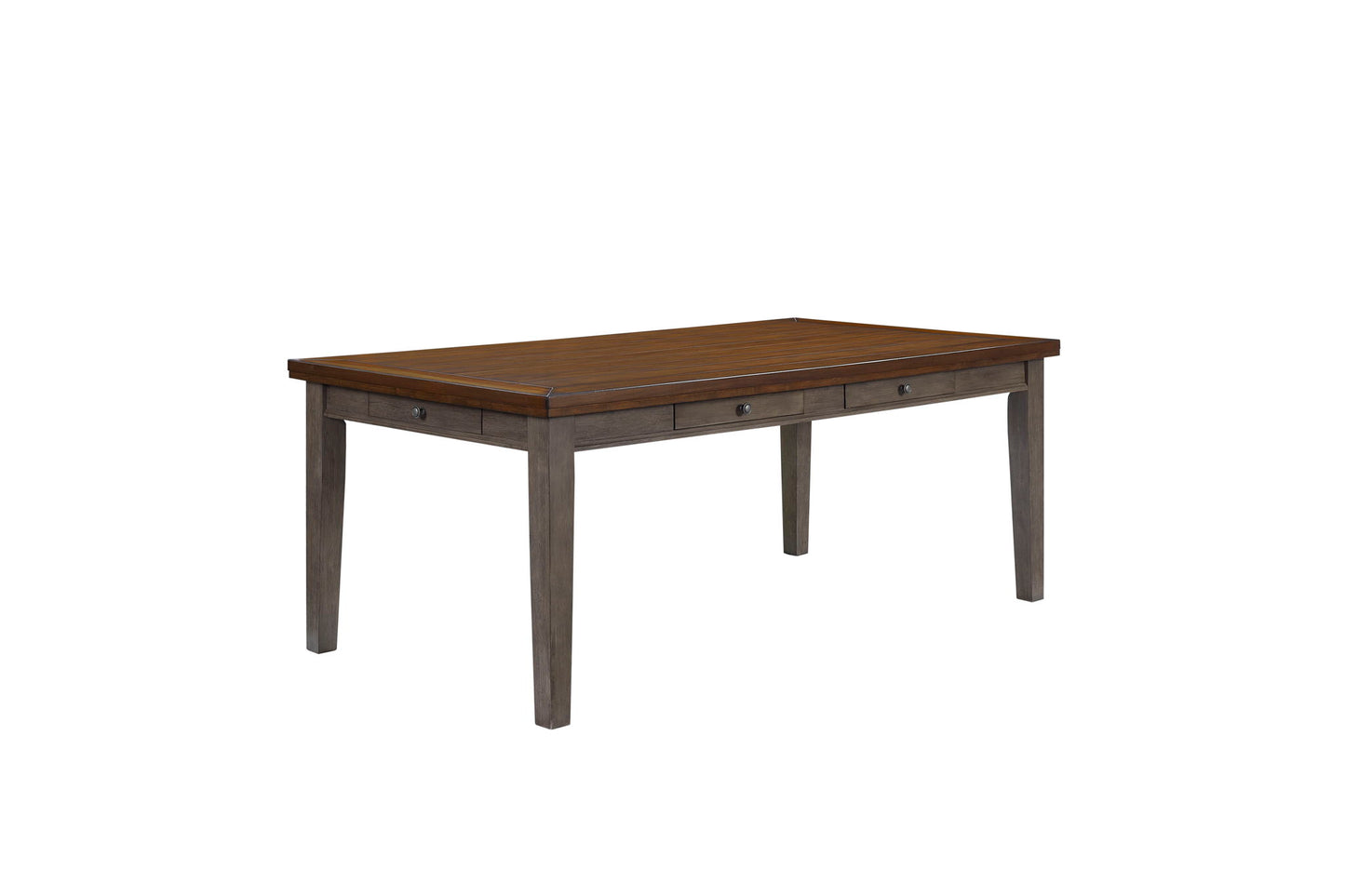 Will Dining - Table With 6 Drawers - Gray / Brown