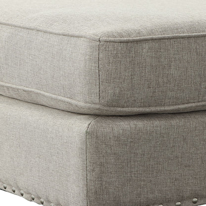 Erica - 497 Ottoman With Chrome Nail (Ista 3) - Heirloom Gray