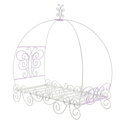 Priya II - Twin Bed With Canopy - White & Purple