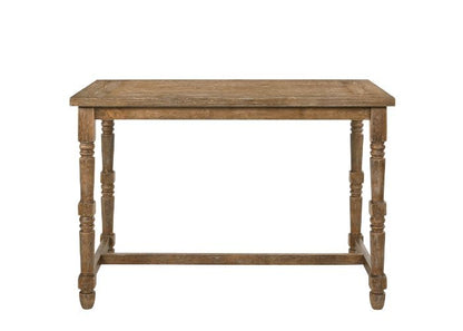 Farsiris - Counter Height Table - Weathered Oak Finish