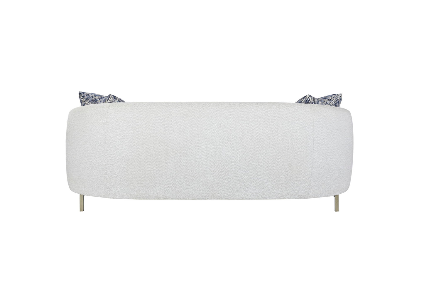 Elure - Dreamy Rounded Sofa - Pearl Silver