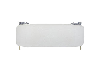 Elure - Dreamy Rounded Sofa - Pearl Silver