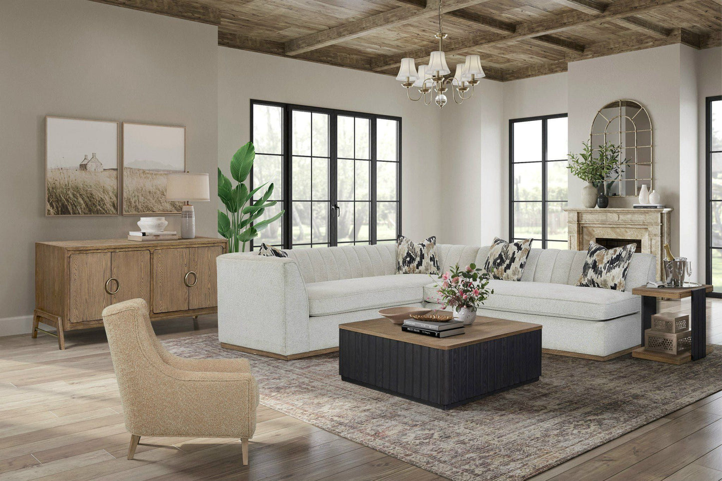 Elure - Channel Cocktail Table - Peppercorn