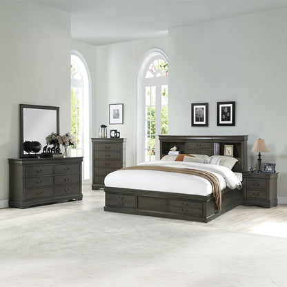 Louis Philippe III - Bed w/Storage