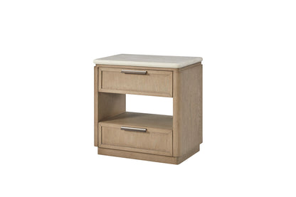 Trilogy - Two Drawer Nightstand With Oak Veneer Drawer Fronts - Toffee
