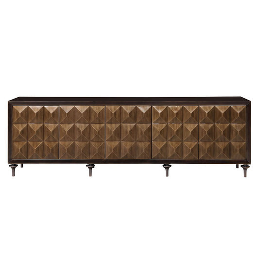 Diya - Console Cabinet - Forged Bronze & Espresso