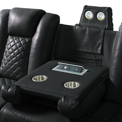 Carlo - Power Motion Sofa With Power Headrest, Dropdown Table, Power Strip, LED And Reading Light