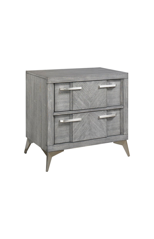 Aries - 2 Drawer Nightstand - Gray