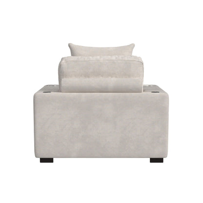 Arizona - Chaise With 1 Pillow 20", 2 Cupholders And 2 USB