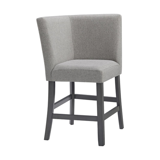 Seneca - Counter 3 Piece Corner Bench Gray Fabric - Gray