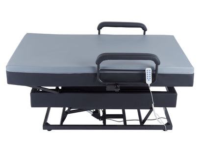 EZY Out II - Twin Hi-Lo Adjustable Bed With Mattress - Gray / Black