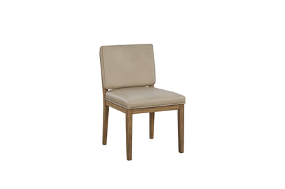 Elure - Leather Soft Back Chair (Set of 2) - Latte